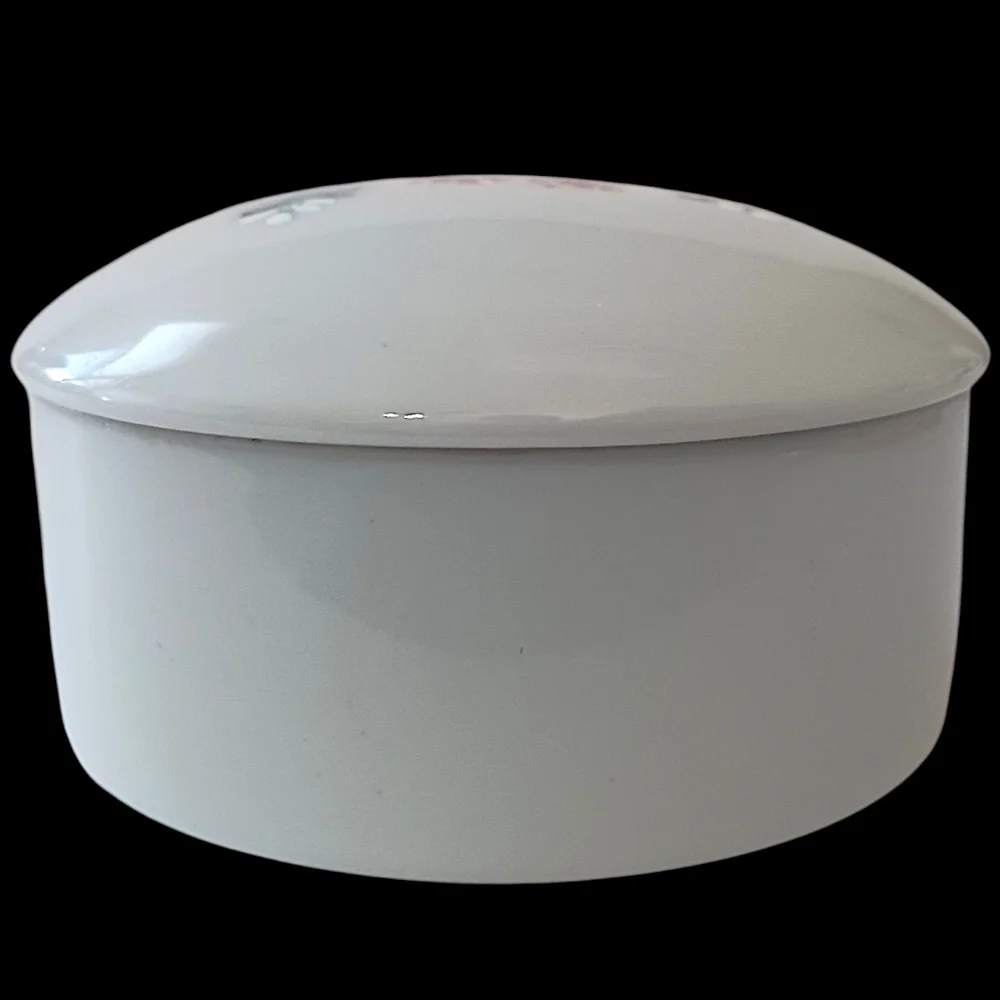 Vintage Hand Painted Floral Trinket Dish Box Lidded‎ Porcelain Lady Bird Johnson